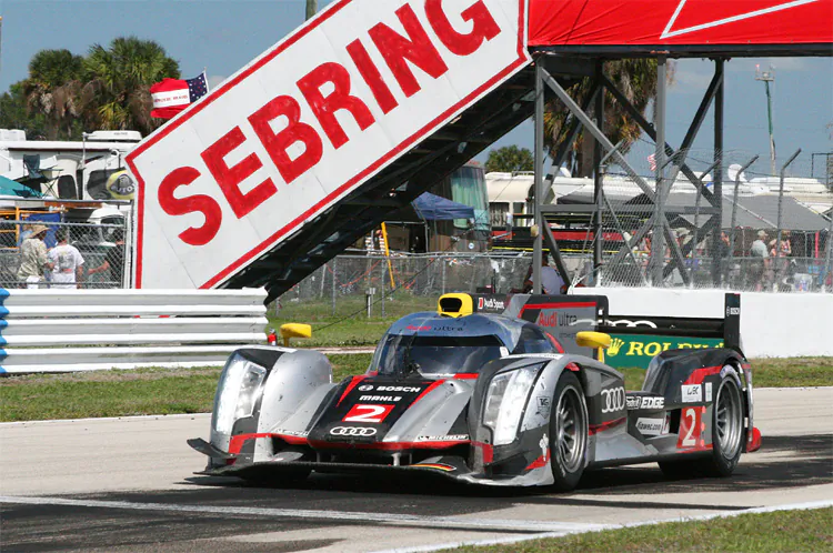 The Audis are in control of the 60th Anniversary Sebring 12 Hours, but behind them the battles are constant. (JAMES FISH/THE EPOCH TIMES)