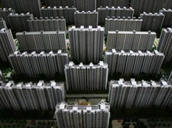 Miniature model of a housing complex in China. (Getty Images)
