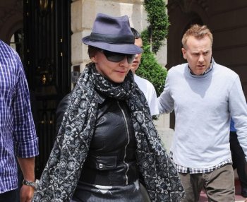 Singer Madonna is sighted on location for the film 'W.E.'on Aug. 1 in Paris, France. (Pascal Le Segretain/Getty Images)