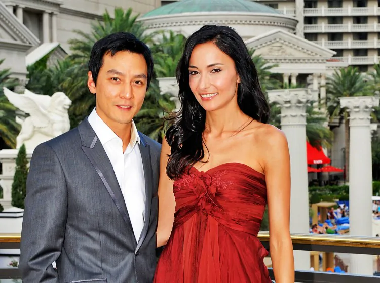 Actor Daniel Wu (L) and his wife, television personality and model Lisa Selesner, appear at Caesars Palace as they celebrate their recent marriage Aug 7, 2010 in Las Vegas, Nevada. The couple wed in South Africa on April 6, 2010. (Ethan Miller/Getty Images for Caesars Palace)