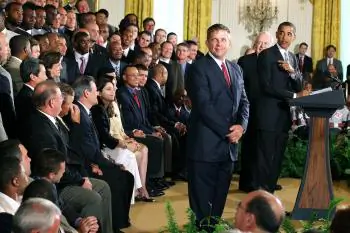 Super Bowl Champion New Orleans Saints Enter the White House