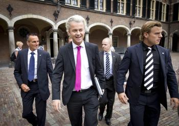 Dutch politician Geert Wilders, known for his anti-Islam views, is scheduled to appear in Manhattan at a rally against the mosque on the ninth anniversary of 9/11. (Phil Nijhuis/Getty Images )