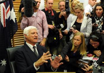 (Bob) Katter among the pigeons. The North Queensland MP sided with the Coalition saying they were more receptive to his 20 point plan. (Torsten Blackwood/AFP/Getty Images) (Bob) Katter among the pigeons. The North Queensland MP sided with the Coalition saying they were more receptive to his 20 point plan. (Torsten Blackwood/AFP/Getty Images)