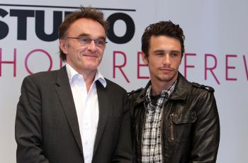 Director Danny Boyle (L) and actor James Franco attend Day 3 at The Variety Studio at Holt Renfrew during the 35th Toronto International Film Festival at Holt Renfrew, Toronto on September 12, in Toronto, Canada. (Alexandra Wyman/Getty Images)