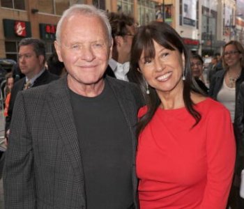 Anthony Hopkins and Stella Arroyave arrive at the 'You Will Meet A Tall Dark Stranger' Premiere held at the Hyatt Regency during the 35th Toronto International Film Festival on September 12, in Toronto, Canada. (Jason Merritt/Getty Images )