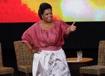 Oprah Winfrey speaks with the audience during the second taping of the 'Oprah Winfrey Show' at the Sydney Opera House on Dec. 14, 2010 in Sydney, Australia. (Lisa Maree Williams/Getty Images)