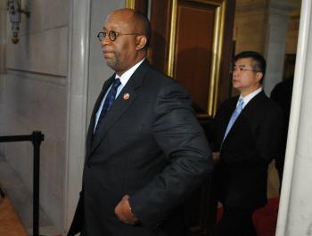 GETTING TOUGH: US Trade Representative Ron Kirk (L) arrives for the opening of the 21st session of the US-China Joint Commission on Commerce and Trade (JCCT) Dec. 15, 2010 at the Andrew W. Mellon Auditorium in Washingto (MANDEL NGAN/AFP/Getty Images)