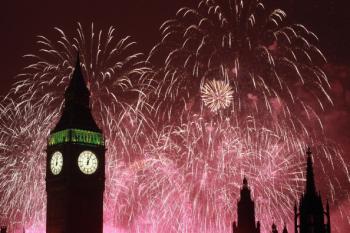 Fireworks light up the London skyline and Big Ben just after midnight on Jan. 1, 2011 in London, England. (Dan Kitwood/Getty Images) Fireworks light up the London skyline and Big Ben just after midnight on Jan. 1, 2011 in London, England. (Dan Kitwood/Getty Images)