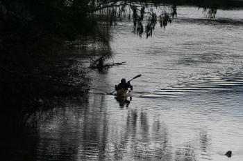 Day 11 and Steve Posselt is finally in the mountain ranges. (Courtesy kayak4earth.com) Day 11 and Steve Posselt is finally in the mountain ranges. (Courtesy kayak4earth.com)