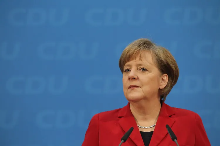 German Chancellor and leader of the CDU Angela Merkel speaks to the media the day after elections in Baden-Wuerttemberg and Rhineland-Palatinate on March 28, 2011 in Berlin, Germany. (Sean Gallup/Getty Images)
