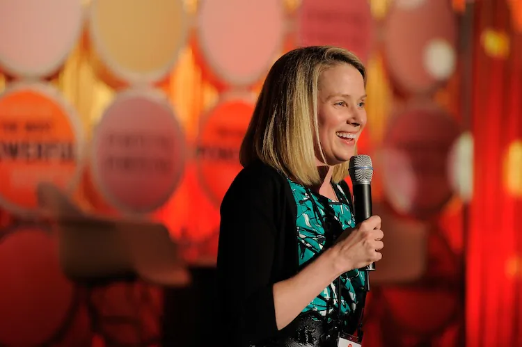 Marissa Mayer speaks onstage at the Fortune Most Powerful Women Dinner at the Time Warner Center on May 24, 2011 in New York City. (Jemal Countess/Getty Images for Time Inc.)