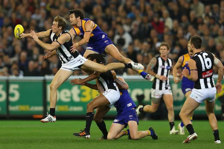 Dozens of Australian Football League players who suffered concussions could be awarded millions of dollars as part of a landmark class action. Adelaide Crows against the Fremantle Dockers at AAMI Stadium on Sept. 14. (Ryan Pierse/Getty Images)