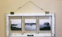 DIY Vintage Window Pane Photo Frame