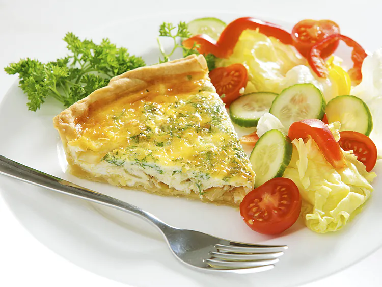Quiche can be prepared a day or a few days beforehand. (Photos.com)