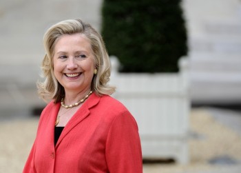 US secreatry of State Hillary Clinton arrives on September 1, 2011 at the Elysee palace in Paris before a meeting with french President Nicolas Sarkozy prior to a conference on Libya's post-Moammar Gadhafi future. (Miguel Medin/Getty Images )