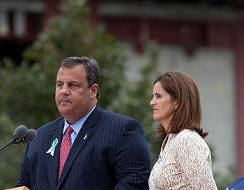 Governor of New Jersey Chris Christie speaks at the 9/11 Memorial during the tenth anniversary ceremonies of the September 11, 2001 terrorist attacks at the World Trade Center site, September 11, in New York City. (Allan Tannenbaum-Pool/Getty Images)