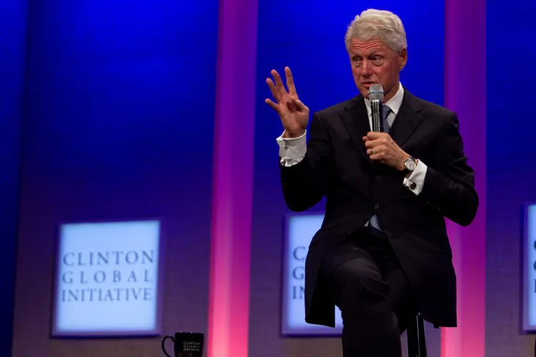 President Bill Clinton addresses the audience last year at meeting of the Clinton Global Initiative (CGI). The three-day Fifth Annual Clinton Global Initiative University (CGI U) conference concluded on Sunday in Washington, D.C. (Daniel Berehulak/Getty Images)