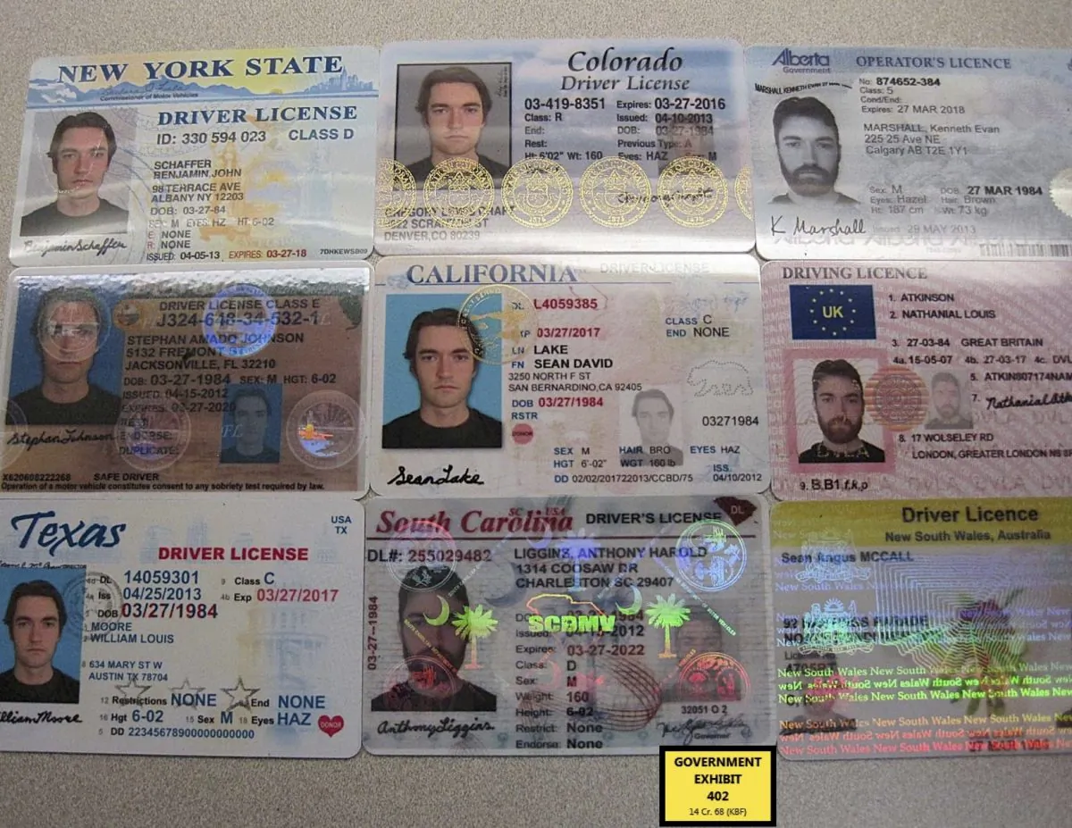 The many identities of Ross William Ulbricht, also known as "Dread Pirate Roberts." (FBI)