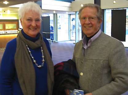 Cara and Franz Meier enjoy Shen Yun Performing Arts on Feb. 23 at the Temple Buell Theater. (Jane Wang/The Epoch Times)