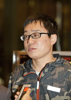 Mr. Wang (pseudonym), a Chinese student studying in Japan, says that he was moved to tears by Shen Yun’s unparalleled artistic feast. (Yu Gang/The Epoch Times)