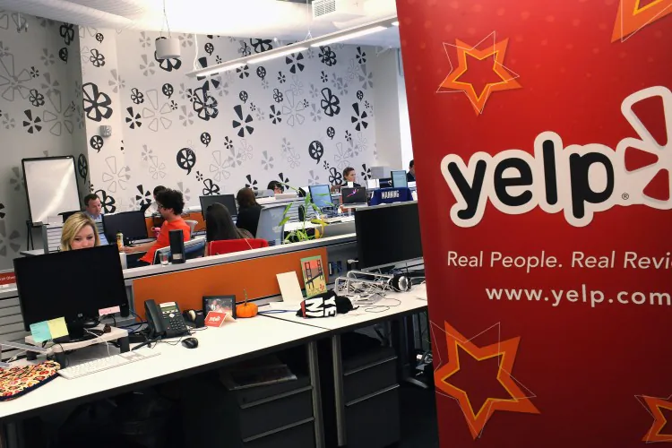 Yelp’s East Coast headquarters is seen on Oct. 26, 2011 in New York City. The online reviews company is seeking to raise $100 million in an initial public offering (IPO). (Spencer Platt/Getty Images)