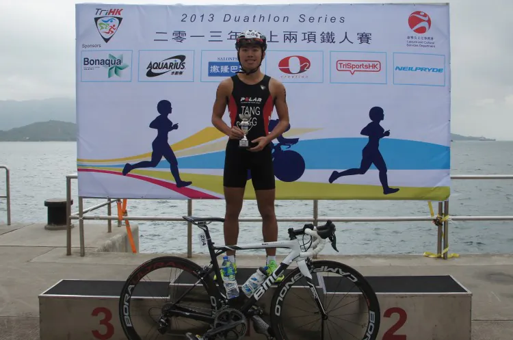 Jeffrey Tang the men’s Duathlon Series Elite Open Race 2 winner. (Hong Kong Triathlon Association)