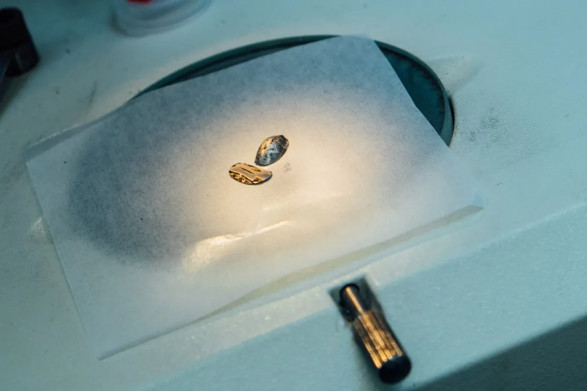 This is not the kind of magnet you would stick to a refrigerator. Magnetic order only appears in TiAu when the metal is cooled to 36 kelvins, about minus 395 degrees Fahrenheit. (Jeff Fitlow/Rice University)