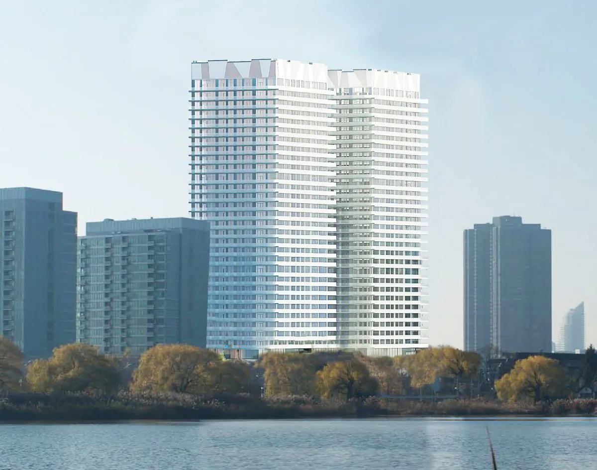 Rendering of 1926 Lake Shore Boulevard, a new condo development by Carttera Private Equities with a total of 847 units. (Courtesy Carttera Private Equities)