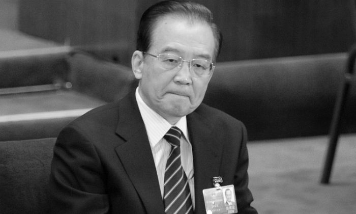 Chinese Premier Wen Jiabao at the National People's Congress's (NPC) annual session at the Great Hall of the People in Beijing on March 8, 2012. On Oct. 25, The New York Times published a 4,700-word report that describes the incredible wealth amassed by members of Premier Wen Jiabao’s family. (Liu Jin/AFP/Getty Images)