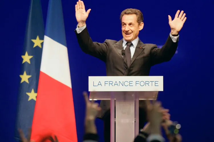 France's President Nicolas Sarkozy delivers a speech following the announcement of the estimated results of the first round of the French 2012 presidential elections at the Mutualite on April 22 in Paris, France. Investors are closely watching the elections in France as it could impact the future of the eurozone economy. (Franck Prevel/Getty Images)