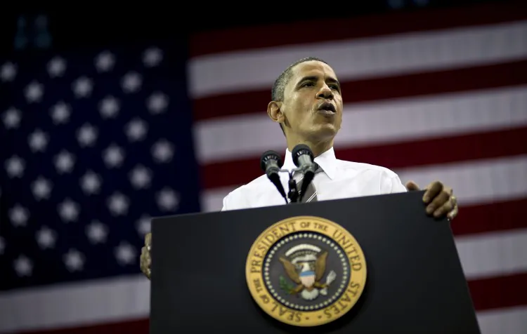 President Barack Obama on Tuesday spoke to a group of students at the University of North Carolina about the potential of student loan interest rates doubling this summer. (Brendan Smialowksi/AFP/Getty Images)