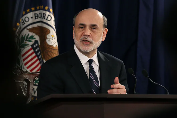 Federal Reserve Chairman Ben Bernanke speaks during a press briefing at the Federal Reserve building, on April 25 in Washington. There were 310,000 foreclosures alone during the last quarter of 2006, with about 50 percent being subprime mortgages according to Bernanke in a 2007 speech. (Photo by Mark Wilson/Getty Images)