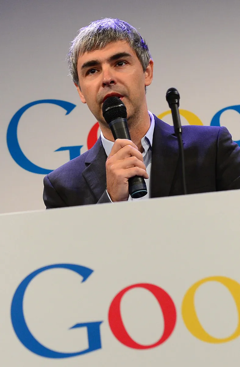 In this file photo, Google CEO Larry Page holds a press announcement in New York in May 2012. Google announced its Q3 2012 results today which were less than market expectations and caused the stock to tank. (Emmanuel Dunand/AFP/Getty Images)