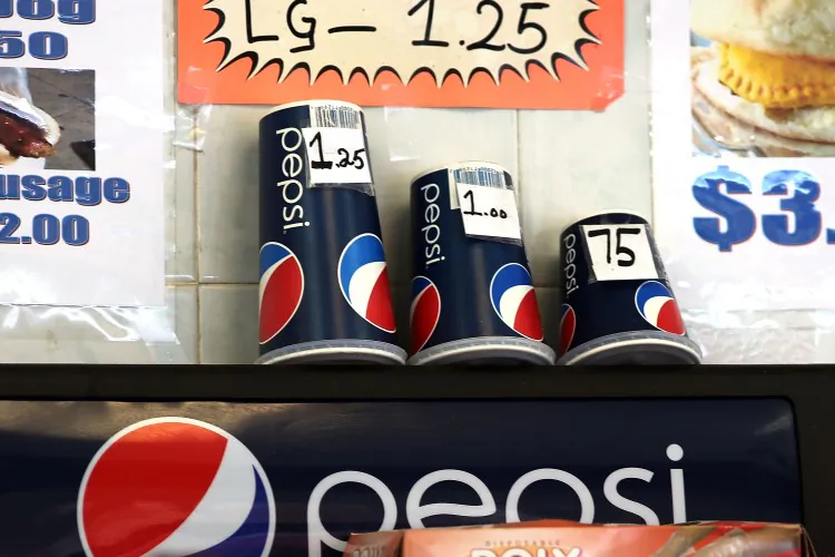 Various sizes of soft drink cups sit on a beverage dispenser in a fast food restaurant on June 1, in the Brooklyn borough of New York City. (Spencer Platt/Getty Images)