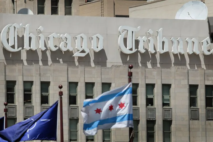 The Tribune Tower, headquarters of the Tribune Company, is seen on June 7, 2012 in Chicago, Illinois. Tribune emerged from Chapter 11 bankruptcy on Dec. 31 and plans to sell majority of its newspaper holdings. (Scott Olson/Getty Images)