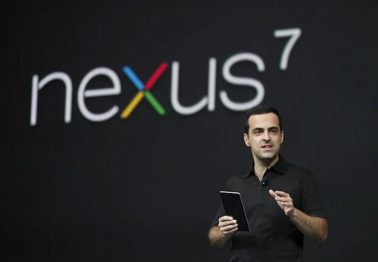 Hugo Barra, product management director of Android, introduces Google's low-cost computer tablet Google Nexus 7 during the keynote at Google's annual developer conference on June 27, 2012 in San Francisco, California. (Kimihiro Hoshino/AFP/Getty Images)