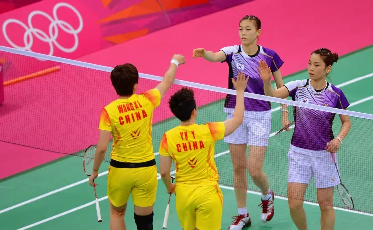 A badminton match at the London 2012 Olympic Games on July 31. Eight female badminton players were disqualified. (Michael Regan/Getty Images)