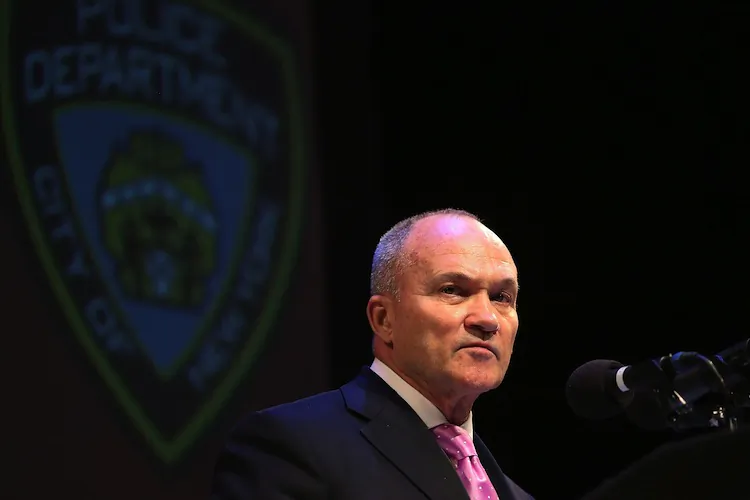 An audience member listens as New York City Police Commissioner Raymond Kelly speaks at the Business Expo and Employment Fair at Columbia University on August 9, 2012 in New York City. (Photo by Spencer Platt/Getty Images)