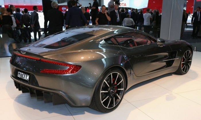 The Aston Martin One77 is displayed during a media event at the Australian International Motor Show in Sydney, Australia, on Oct. 18. The iconic British car maker has recently sold a 37.5 percent stake to Italian private equity fund Investindustrial. (Cameron Spencer/Getty Images)