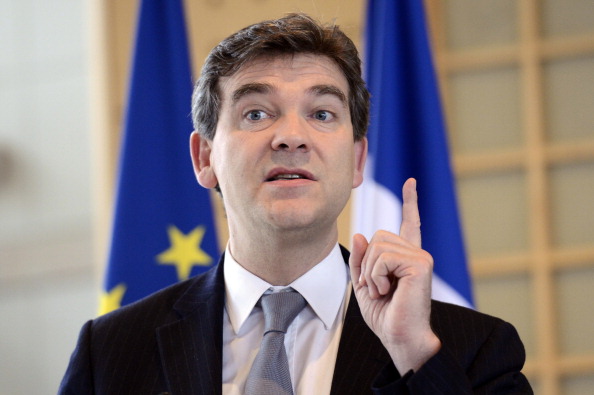 French Industrial Renewal Minister Arnaud Montebourg speaks at a press January 30, 2013 in Paris. Maurice Taylor of Titan Tires refused to listen to the minister's idea of investing in a tire plant in France. Instead he accused French workers of laziness, prompting a spat between the two gentlemen. (Bertrand Guay/AFP/Getty Images)