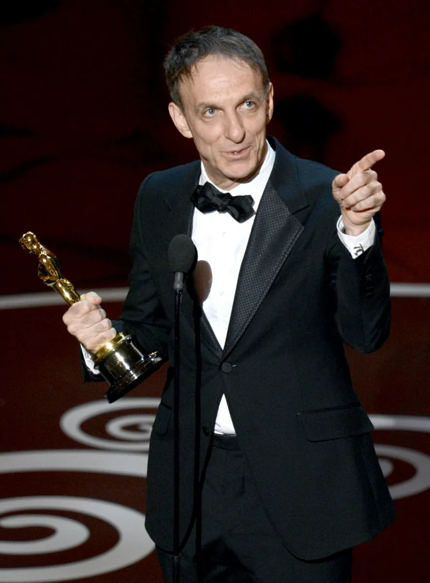Composer Mychael Danna speaks after accepting the Best Original Score award for "Life of Pi" onstage during the Oscars on Feb. 24, 2013, in Hollywood. (Kevin Winter/Getty Images)