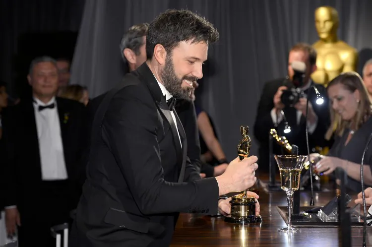 Actor-producer-director Ben Affleck, winner of the Best Picture award for 'Argo,' gets his Oscar engraved at the Oscars Governors Ball at Hollywood & Highland Center on Feb. 24, 2013 in Hollywood, California. (Kevork Djansezian/Getty Images)