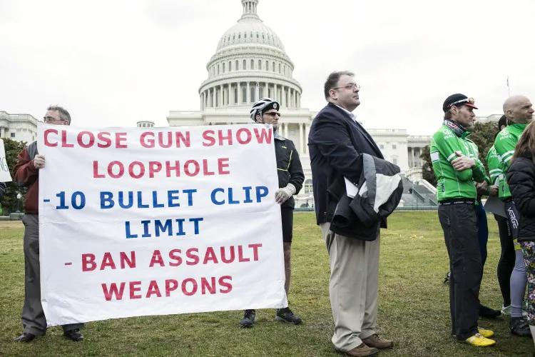 People call for gun control on March 12 in Washington, DC. (T.J. Kirkpatrick/Getty Images)