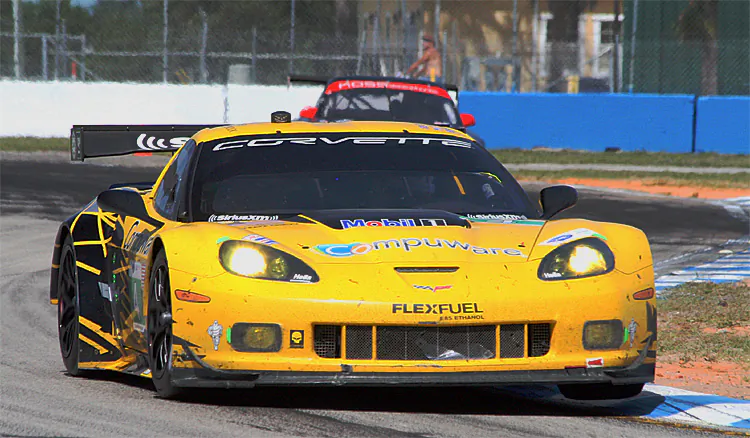 Scott Sharp and Johannes van Overbeek finished on the podium after a great job which saw van Overbeek leading the class for some laps. (James Fish/The Epoch Times)