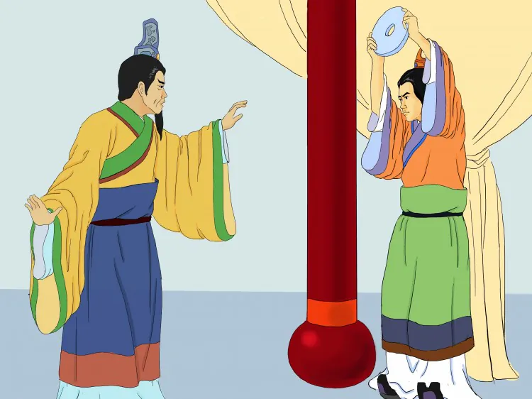 Lin Xiangru and Lian Bo meet as friends. (Zhiching Cheb/The Epoch Times)