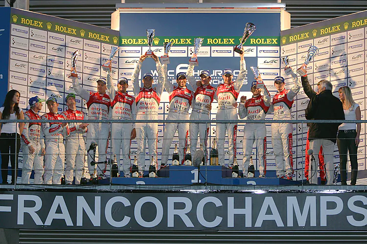 On a dry track the Audi R18 Ultra was quicker than its hybrid counterpart. (Audi Motorsport)