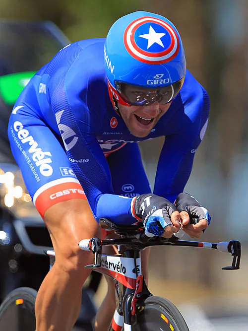 David Zabriskie was the only rider to break 36 minutes on the 18.1-mile course. (Ezra Shaw/Getty Images)
