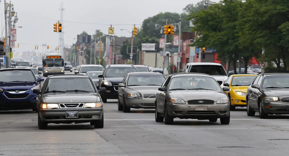 Grand River Boulevard in Detroit on July 9, 2015. (AP Photo/Paul Sancya)