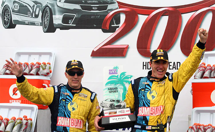 Ryan Ellis and Martin Jensen won ST driving the #18 Insight Racing BMW 128i. (Chris Jasurek/The Epoch Times)