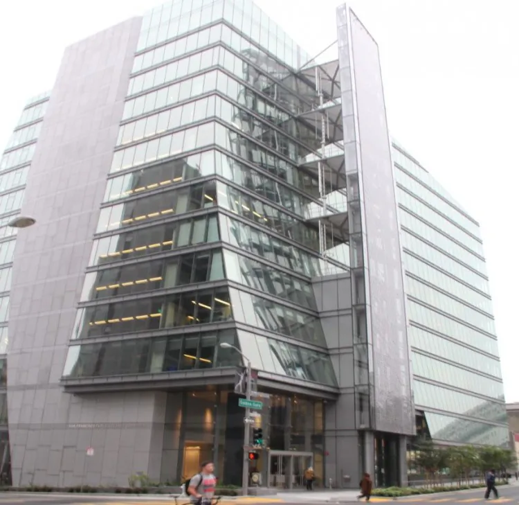 The headquarter of the San Francisco Public Utilities Commission. The 2012 completed building, one of the greenest in the U.S., is designed according to LEED platinum standards. (Christian Watjen/The Epoch Times)